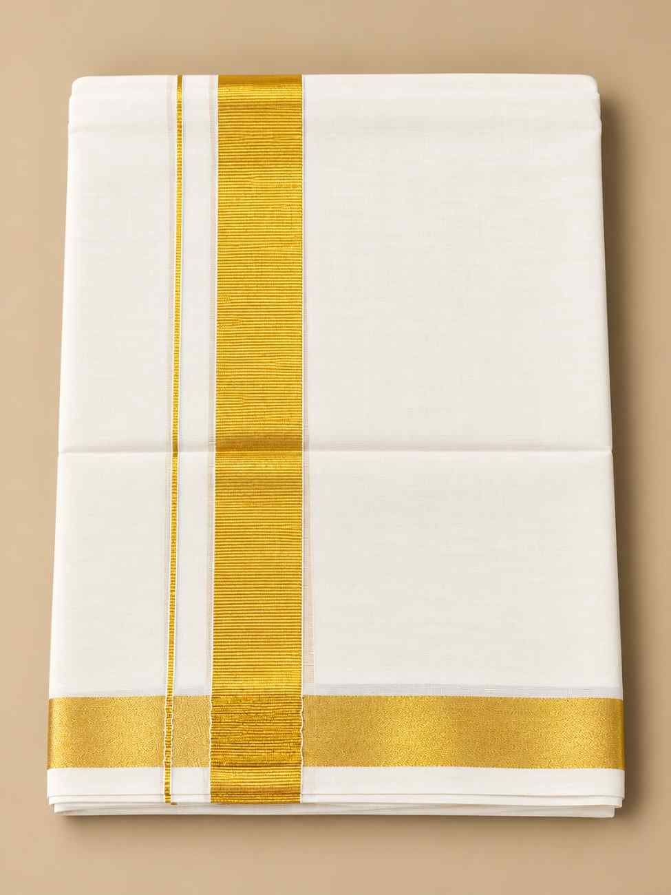 RAMSONS GOLDEN KASAVU DHOTI - 3287