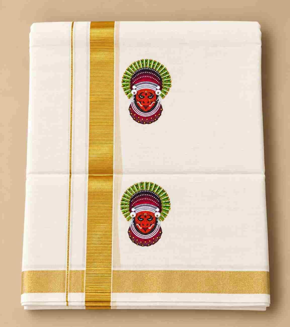 RAMSONS GOLDEN KASAVU DHOTI - 3783