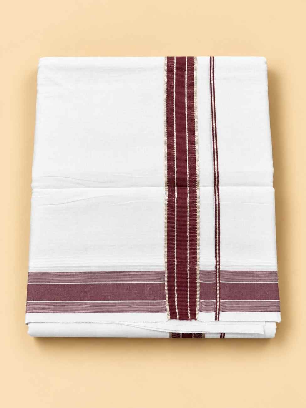 RAMSONS WHITE DHOTIS - 3639