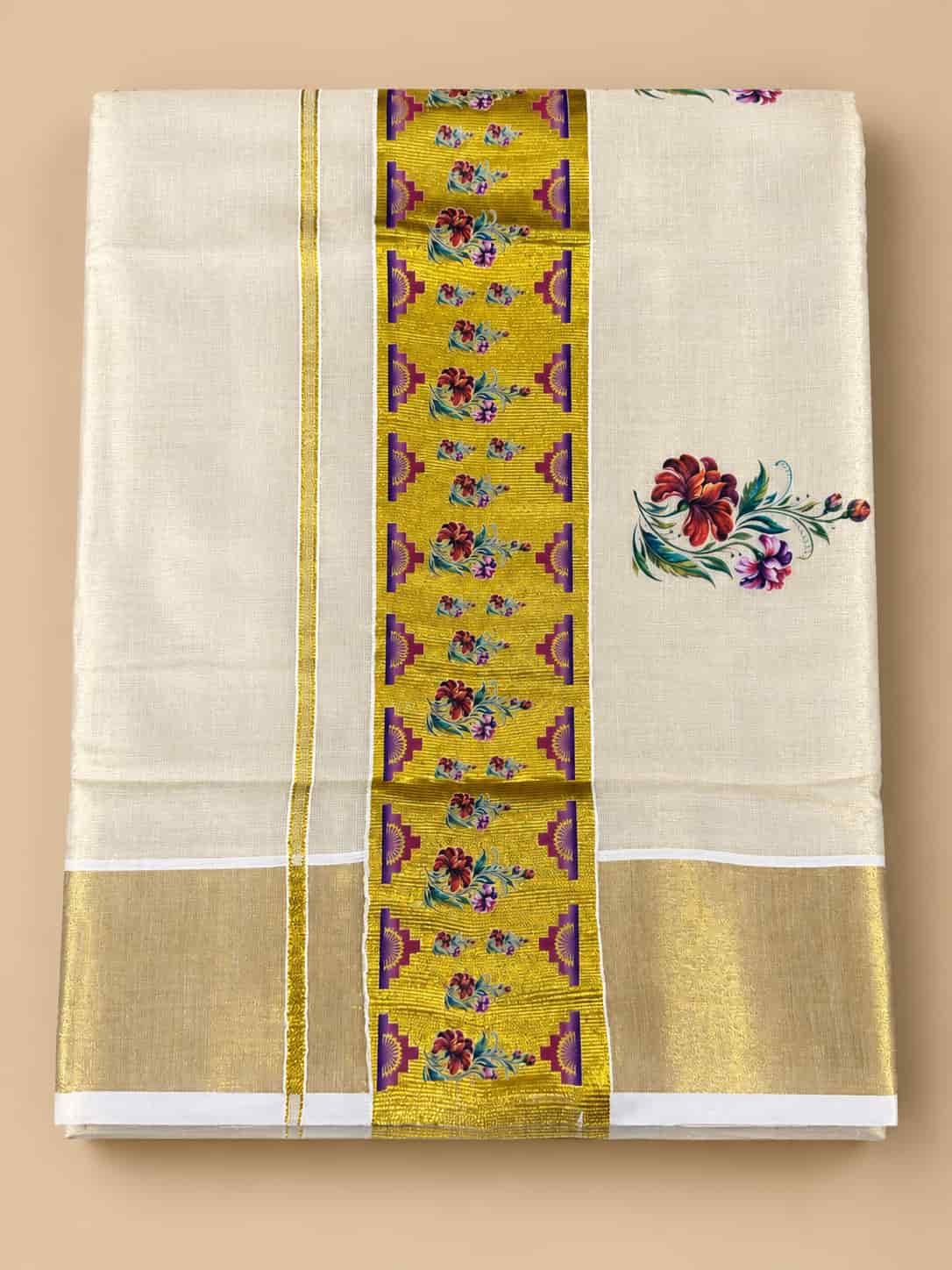 RAMSONS GOLDEN TISSUE SET SAREE - 4535