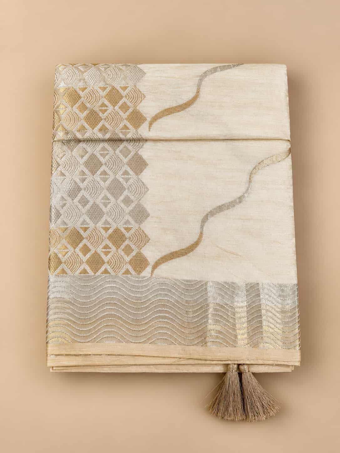 RAMSONS LINEN TISSUE SET SAREE - HTS03